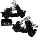 Thot Ra Scooter Moped Black Tone Cufflinks For Men Mod. A-601, Metal, does not apply, no gem
