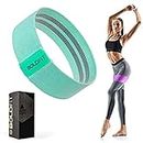 Boldfit Fabric Resistance Band - Loop Hip Band for Women & Men for Hip, Legs, Stretching, Toning Workout. Mini Loop Booty Bands for Glutes, Squats Exercise Usable in-Home & Gym. (Green (Light))
