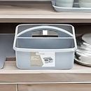 @home Plastic Storage Tray Basket with Handle Pantry Jewelry Organizer Basket Bins Desktop Paper Storage for Organization Countertops Cabinets Bedrooms Bathrooms by Nilkamal