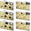 6 Packs Disposable Camera for Wedding Single Use Film Camera with Flash for Wedd