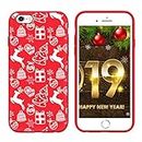 Pnakqil Funda iPhone 6s / iPhone 6 Roja Silicona con Navidad Dibujos Ultrafina Suave Carcasa Antigolpes Gel TPU Bumper Protectora Case Cover Apple iPhone6s, Navidad