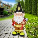 1pc Firefighter Fred Garden Dwarf Statue Decoration, Resin Doll Crafts Ornament Christmas Gifts For Outdoor Garden Lawn Patio Home Decor