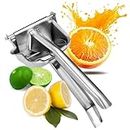 com-four® Zitruspresse aus rostfreiem Edelstahl - Saftpresse für Zitronen, Orangen, Limetten, Granatäpfel - stabile Handpresse - spülmaschinengeeigneter Entsafter (1 Stück - Orangenpresse)