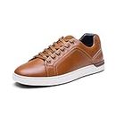 Bruno Marc Men's Casual Fashion Sneakers Leather Skate Shoes for Men,Brown,Size 12,SBFS211M