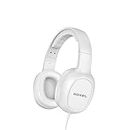 Roxel RX-90 Wired Headphones with Microphone - Lightweight On Ear Headphones for Android/IOS Devices - Comfortable Head Cushion Ergonomic - Answer Incoming Calls - Perfect for Music Lovers (White)