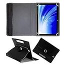 Fastway Rotating Leather Flip Stand Case Cover for Weber S1 Tablet 10.1 inch Cover Stand Black (Black)