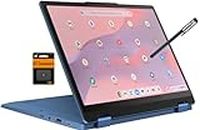 Lenovo Flex 3 Chromebook 2-in-1 12.2" FHD+ Touchscreen Laptop (Intel N100, 4GB DDR5 RAM, 128GB (64GB eMMC + 64GB SD Card)) Student & Education, Webcam, NFC, HDMI, USB-C, IST Pen, Chrome OS, Blue