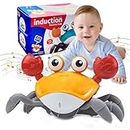 FunBlast Crawling Crab Toy for Kids - Dancing Crawling Baby Toys, Electronic Walking Moving Toys for Babies Infant Toddlers Fun Play Interactive Early Learning Educational Toys (Random Color)