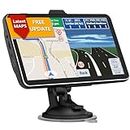 SAT NAV, TOUTBIEN GPS Navigation for Car Truck Motorhome 2.5D Touchscreen 7inch UK Europe Maps Pre-Installed with Lifetime Free Map Update, Voice Guidance, Speed Cam Alerts, POI & Lane Assistance
