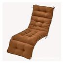 Lounge Chair Cushion, Patio Recliner Chaise Lounge Pads Replacement for Garden Poolside, Inch Thick Indoor Floor Cushion Outdoor Padded Cushion with String Ties (Color : Brown)