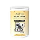 Beautywise all in one collagen proteins (banana caramel flavour) for beauty, muscle recovery, joint health and immunity with plant proteins, biotin, glucosamine and anti-oxidants