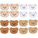 16 Pcs Cartoon Bear Embroidery Patches, Cute Bear Patches for Clothing, Embroidered Sew Applique Repair Patch Jean Patches, Sew On/Iron On Patches for Clothes Hat Bag Kid's Clothing DIY Accessories