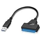 SZJUNXIAO Adattatore USB 3.0 a SATA, Adattatore USB 3.2 Gen 1 Porta a SSD esterno/HDD 2.5'' Supporto UASP SATA I II III per Windows, Mac, Linux (EC-SSHD)