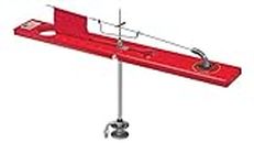 Beaver Dam Ice Fishing Rail Tip-Up in Red Ruler Color - Legendary Ice Fishing Tip-Up Built to Last a Lifetime (BDTP-RD)