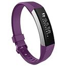 Strap-it Bracelet en Silicone pour Fitbit Alta (HR) - Violet