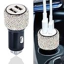 Dual USB Car Charger, 5V/2.4A Bling Car Charger, Fast Charge Dual Port USB Car Adapter, Compatible with All Chargers