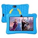 Kids Tablet, 7 inch Android Tablet for Kids, 6GB RAM 32GB ROM Quad-Core Toddler Tablet with Shockproof Case, Bluetooth, WiFi, Parental Control, 2MP+2MP Dual Camera, GPS, Games (LightBlue)