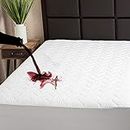 Queen : Waterguard Fitted, Quilted Mattress Pad With 100% Cotton Top Quiet! Queen Size: 60"x80"