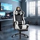 Dr Luxur Colossus Ergonomic Gaming Office Chair for Work from Home with Lumbar Support, PU Leather, with Footrest, Removable Neck, 4D Arm Rest, and Multi Position Locking Mechanism (Colossus Black)