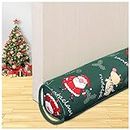 Triangle Under Door Draft Stopper Noise Blocker 91 CM for Door Bottom Air Seal Insulation and Soundproof, Heavy Duty Weather Guard Snake Stripping, Green Christmas Tree Pattern