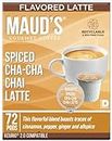 Maud's Chai Tea Latte (Spiced Cha-Cha-Chai Latte), 72ct. Solar Energy Produced Recyclable Single Serve Flavored Chai Tea Latte Pods – 100% Tea Leaves California Blended, KCup Compatible