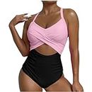 Women's Tummy Control Swimsuit One Piece Plus Size Bathing Suit Full Coverage Retro Ruffle Swimwear Warehouse Amazon Warehouse Home for Sale Amazon Outlet Store Clearance for Woman