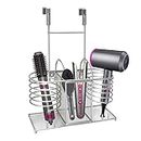 Sunlit 3 in 1 Wall Mount/Countertop/Over Cabinet Door Metal Wire Hair Product & Styling Tool Organizer Storage Basket Holder for Hair Dryer, Brushes, Flat Iron, Curling Wand, Hair Straightener