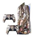 GADGETS WRAP Printed Vinyl Skin Sticker Decal for Sony PS5 Playstation 5 Disc Edition Console & 2 Controller (Skin Only, Console & Controller not Included.) - Anime Girl Shop Multicolor