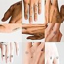 Ordershock Finger Tattoo Moon,Galaxy,Key, Heart, Waterproof Temporary Tattoo For Girls and Boys
