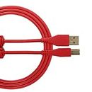 UDG U95001RD Cable USB 2.0 (A-B) - Cable USB 2.0 A-macho a B-macho optimizado de alta velocidad para audio de alta velocidad, rojo, 1 metro. Compatible con cualquier dispositivo USB A-B