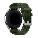 Syxinn Compatibile con Cinturino Gear S3 Frontier/Classic/Galaxy Watch 46mm Cinturino, Braccialetto di Ricambio in Silicone Sportivo Cinturino per Gear S3/Moto 360 2nd Gen 46mm (Esercito Verde)