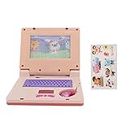 Kids Learning Laptop Educational Learning Computer with 20 Learning Games and Activities, LCD Screen & Mouse, Laptop Toy for Kids, Toddlers, Boys and Girls(Pink Non Retractable Mouse)