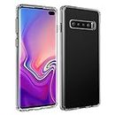 Samsung Galaxy S10 Plus Case, Samsung S10+ Case, LAYJOY Silicone Soft TPU Bumper and Transparent Hard PC Case [Shockproof] [Anti-Scratch] Slim Lightweight Cover/Coque for Samsung S10+ (Clear)