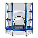 HOMCOM 5.2FT Kids Trampoline with Safety Enclosure, Indoor Outdoor Toddler Trampoline, for Ages 3-10 Years, Blue