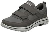 Skechers Men's Gowalk-Athletic Hook and Loop Walking Shoes | Two Strap Sneakers | Air-Cooled Foam, Khaki, 10 UK X-Wide