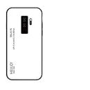 BestCatgift Glare Series Galaxy S9 Plus Phone Cover Accessories [Glass Shell][Gradient Funda] Bumper Shockproof para Samsung S9 Plus/S9+ SM-G965 - White