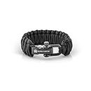 King Cobra Black Paracord Survival Bracelet - Quality Cord and Steel - Adjustable Size - Men - Women - Hiking Accessories, Survival, Camping, Hunting, Wild, Bushcraft Equipment