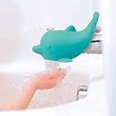 Nuby Bathtub Safety Spout Guard - Compatible with Most Standard Faucets - BPA-Free Bath Toys - Dolphin