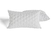 AVI Premium Quilted Bed Pillows for Sleeping Microfiber Filler Soft & Luxurious for Side and Back Sleepers, Set of 2 Standard Size, 17 x 27 Inch, White