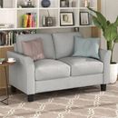Red Barrel Studio® Living Room Furniture Loveseat Sofa & 3-Seat Sofa (Black) Linen in Brown | Wayfair Living Room Sets