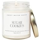 Sweet Water Decor Sugar Cookies Candle | Sugar Cookies, Vanilla, and Buttercream Scents | Christmas Candles and Decor for Home | 9oz. Clear Jar Soy Candle, Made in the USA