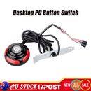 1.6m PC Computer Case Power Supply on/off Reset Round Big Button Switch New