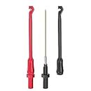 Cleqee Multimeter Wire Piercing Clip Puncture Probe Copper Pins for 4mm Banana Plug Extension Test Leads, Thread Back Probe Diagnostic Repairing 1000V (2-Pack)