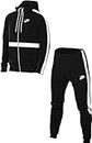 Nike Herren Trainingsanzug M Nk Club Wvn Hd Trk Suit, Black/White/White/White, BV3025-013, L