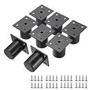 BTSKY 8Pcs 2 Inch Adjustable Replacement Furniture Legs Feets, Aluminum Alloy Cabinet Legs Extenders Heavy Duty Furniture Risers Lifters for Table Sofa Chair Desk