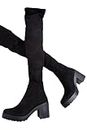JM Looks Fashion Over Knee High Womens Boots Platform Block Heel Pull On Heels Stylish Solid Heels Long Boots For Womens & Girls
