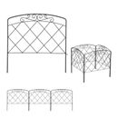 Valla de cama 4 piezas valla de descuento alta valla de enredo borde de cama decoración valla de jardín metal