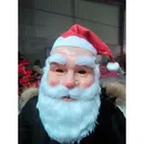 Weihnachts mann Maske mit roten Weihnachts mütze und Bart Weihnachten Cosplay Kostüm Requisiten Kopf