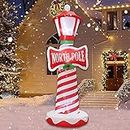 Poptrend Inflatable Christmas Decorations 6 FT Inflatable Lighthouse – Christmas & X’mas Blow Up Decor for Yard,Lawn,Home with LED Christmas Lights –Wacky, Funny, Colorful (6FT Lighthouse)