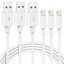 Marchpower iPhone Cable, Cabo iPhone, iPhone Cable Lightning, [MFi Certificado] 3Pack 2M, Cable Cargador iPhone, Cable iPhone USB, Cable iPhone Carga Rapida para iPhone 14/13/12/11/X/XS/XR/8/7/6